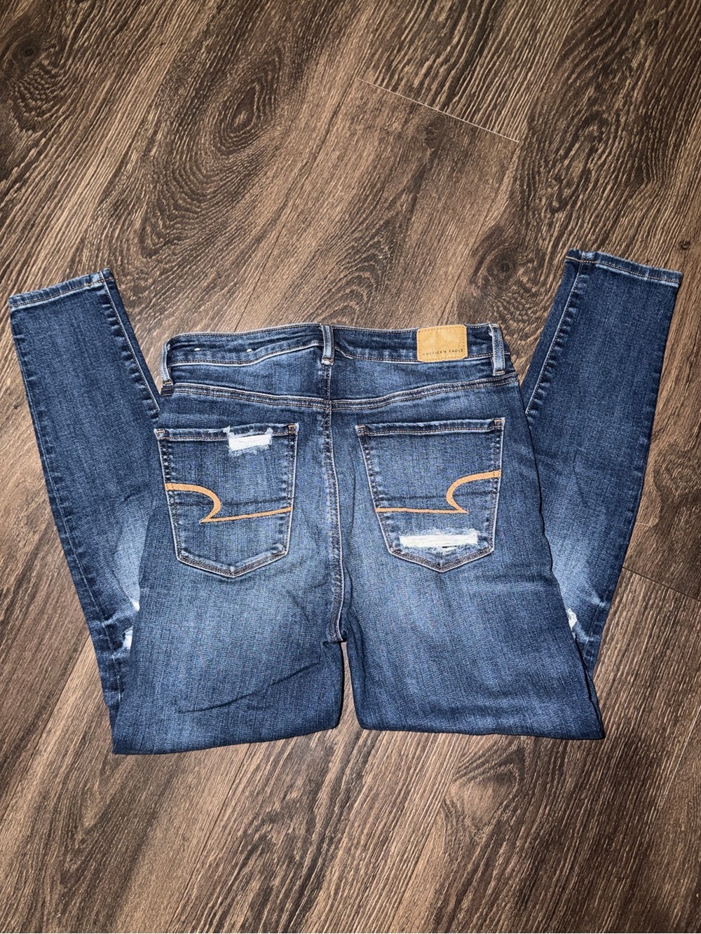 American Eagle Super Stretch Distressed Skinny Jeans Size 6 Short